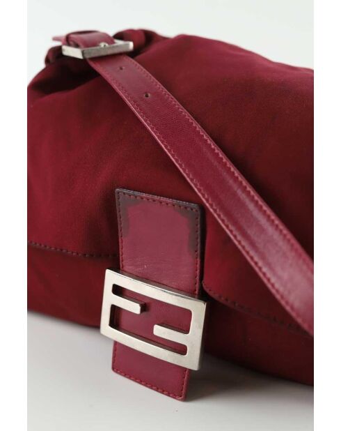 Sacs à main en tissu bordeaux - 28x12x22 cm - Bon état