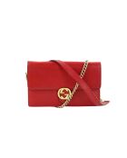 Bolsos de piel roja - 20x5x14 cm - En buen estado