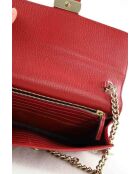 Bolsos de piel roja - 20x5x14 cm - En buen estado