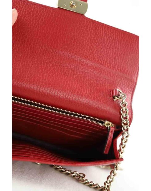 Sacs à main en cuir rouge - 20x5x14 cm - Bon état