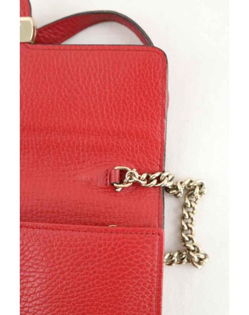 Sacs à main en cuir rouge - 20x5x14 cm - Bon état