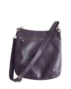 Paarse leren handtassen - 30x4x33 cm - Goede conditie