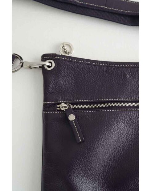 Paarse leren handtassen - 30x4x33 cm - Goede conditie