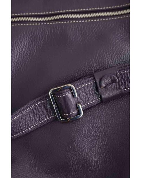 Paarse leren handtassen - 30x4x33 cm - Goede conditie