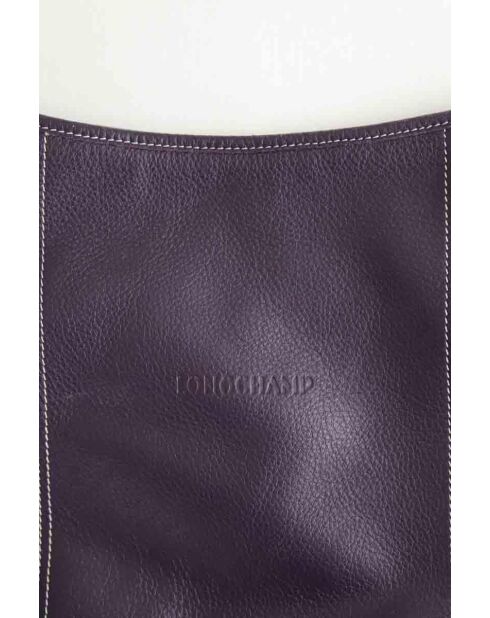 Paarse leren handtassen - 30x4x33 cm - Goede conditie