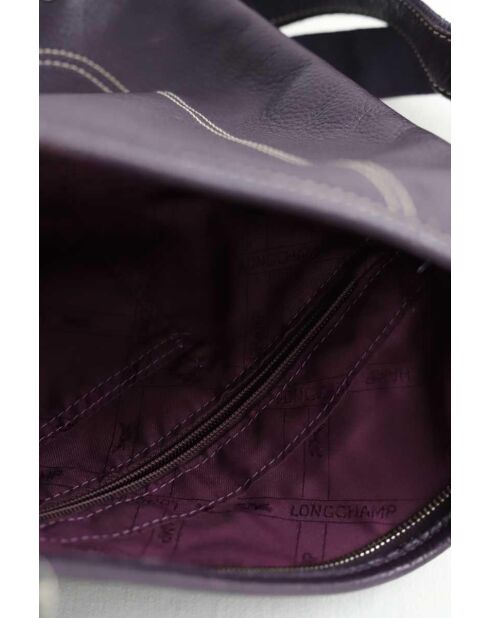 Paarse leren handtassen - 30x4x33 cm - Goede conditie