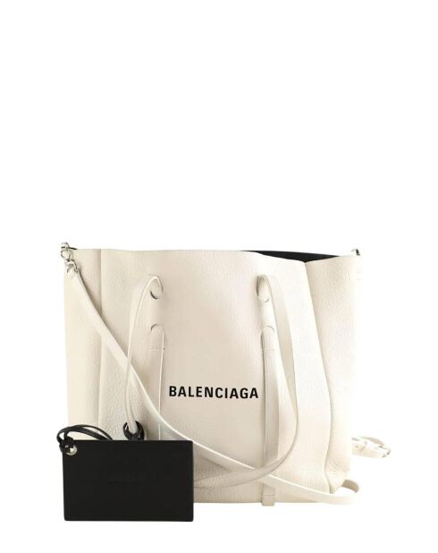 Bolsos de piel blanca - 35x14x29 cm - En buen estado