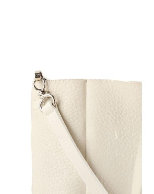 Bolsos de piel blanca - 35x14x29 cm - En buen estado