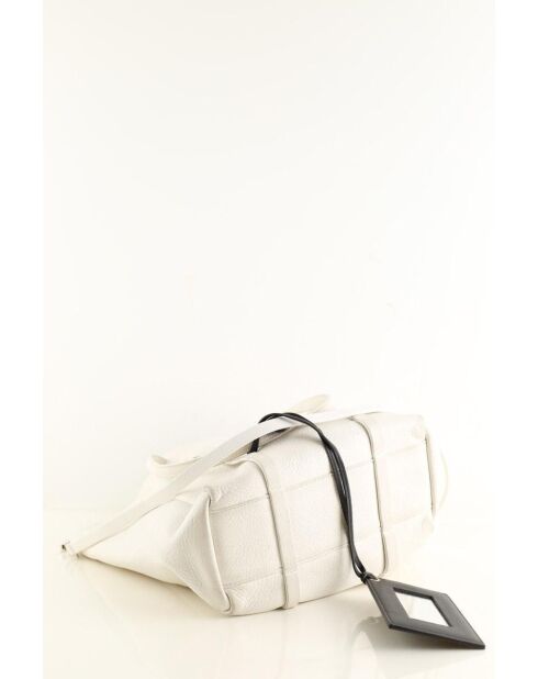 Bolsos de piel blanca - 35x14x29 cm - En buen estado
