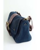 Bolsos de gamuza azul - 32x13x20 cm - En buen estado