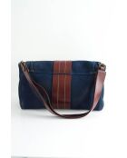 Bolsos de gamuza azul - 32x13x20 cm - En buen estado