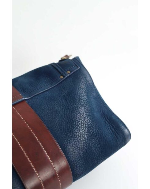 Bolsos de gamuza azul - 32x13x20 cm - En buen estado