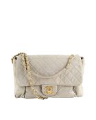 Graue Lederhandtaschen - 28x18x9 cm - Guter Zustand