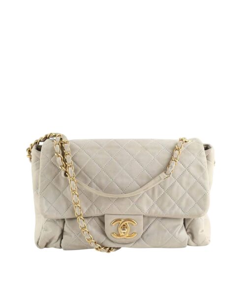 Graue Lederhandtaschen - 28x18x9 cm - Guter Zustand