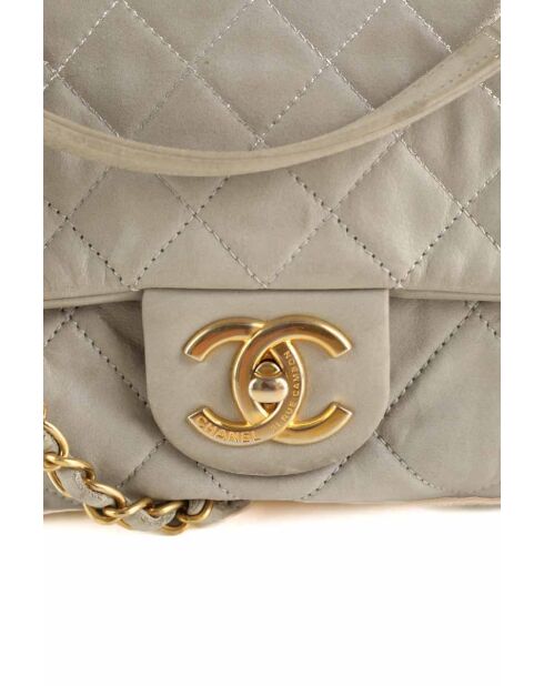 Graue Lederhandtaschen - 28x18x9 cm - Guter Zustand