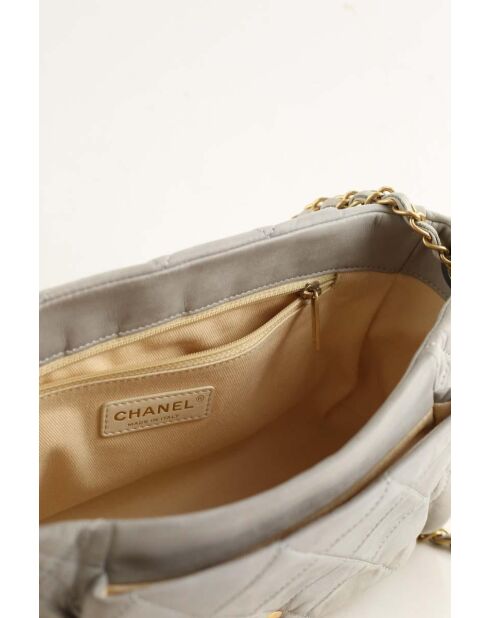 Graue Lederhandtaschen - 28x18x9 cm - Guter Zustand