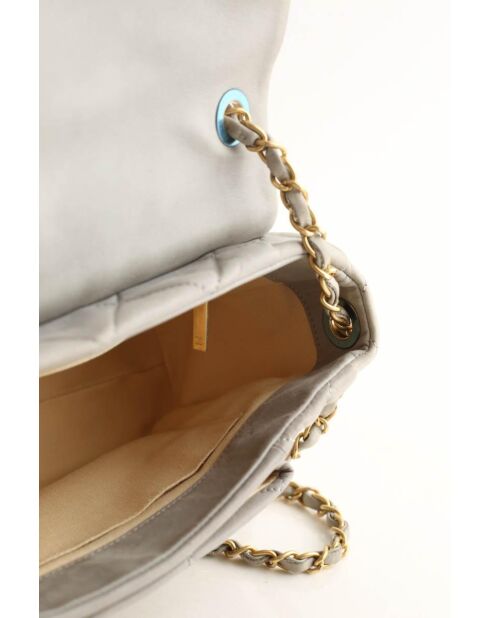 Graue Lederhandtaschen - 28x18x9 cm - Guter Zustand