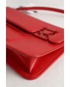 Bolsos de piel roja - 24x5x18 cm - En muy buen estado