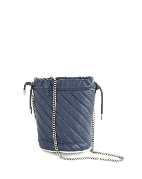 Bolsos de piel azul marino - 19x10x17 cm - En buen estado