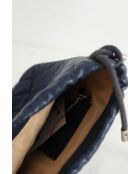 Bolsos de piel azul marino - 19x10x17 cm - En buen estado