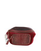 Sacs banane en cuir bordeaux - 28x5x14 cm - Très bon état