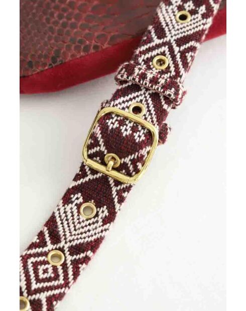 Sacs banane en cuir bordeaux - 28x5x14 cm - Très bon état