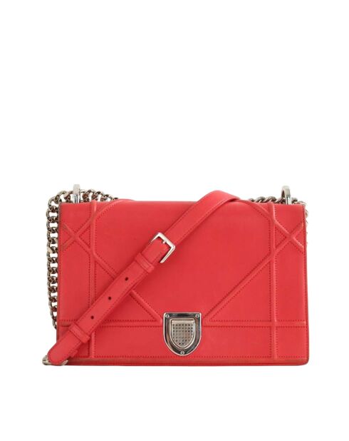 Sacs à main en cuir rouge - 24.5x9.5x17 cm - Bon état