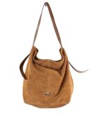 Bolsos de gamuza camel - 43x16x40 cm - Buen estado