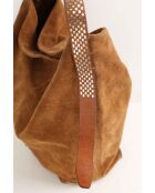 Bolsos de gamuza camel - 43x16x40 cm - Buen estado