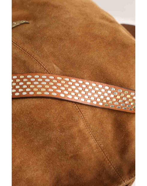 Bolsos de gamuza camel - 43x16x40 cm - Buen estado