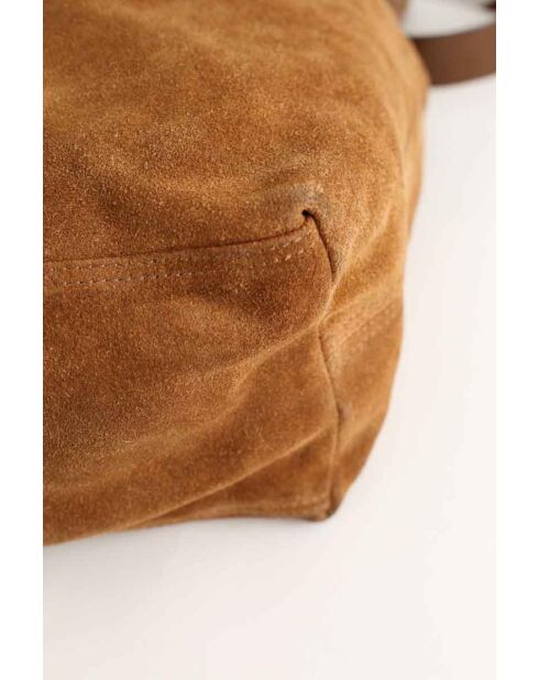 Bolsos de gamuza camel - 43x16x40 cm - Buen estado