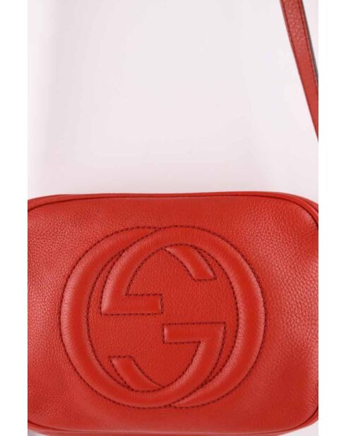 Rode leren handtassen - Breedte 23x7x15 cm - Zeer goede conditie