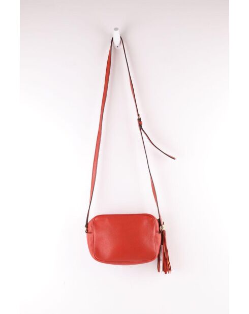 Rode leren handtassen - Breedte 23x7x15 cm - Zeer goede conditie