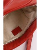 Rode leren handtassen - Breedte 23x7x15 cm - Zeer goede conditie