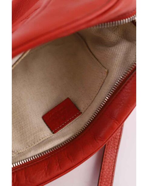 Rode leren handtassen - Breedte 23x7x15 cm - Zeer goede conditie