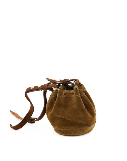 Bolsos de gamuza camel - 17x9x13 cm - Buen estado