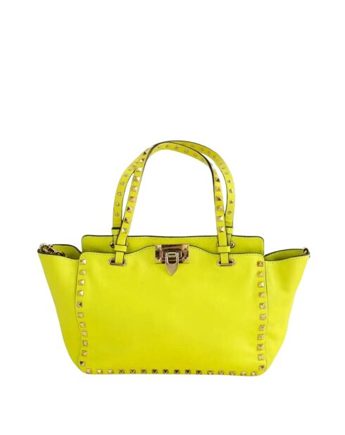 Gele leren handtassen - 27x11x22 cm - Zeer goede conditie