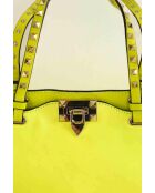 Gele leren handtassen - 27x11x22 cm - Zeer goede conditie