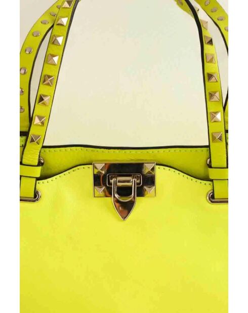 Gele leren handtassen - 27x11x22 cm - Zeer goede conditie