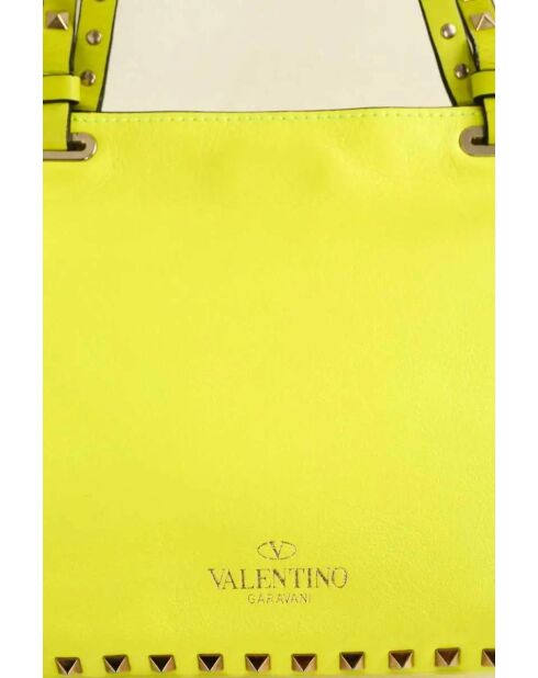 Gele leren handtassen - 27x11x22 cm - Zeer goede conditie