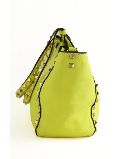 Gele leren handtassen - 27x11x22 cm - Zeer goede conditie