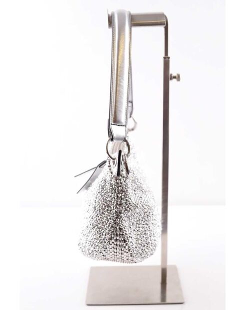 Sacs à main en tissu argenté - 21x11x16 cm - Très bon état