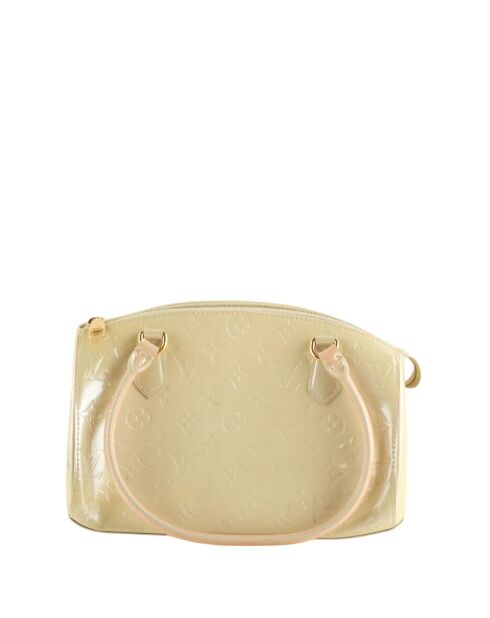 Gele leren handtassen - 28x18x12 cm - Goede conditie