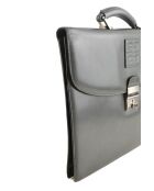 Graue Lederhandtaschen - 38x5x28 cm - Guter Zustand