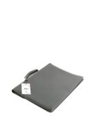 Graue Lederhandtaschen - 38x5x28 cm - Guter Zustand