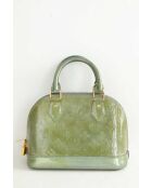 Borse a mano in pelle verniciata kaki - 23x11x18 cm - Buone condizioni