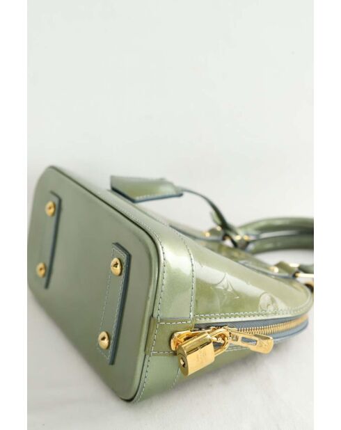 Bolsos de charol caqui - 23x11x18 cm - En buen estado