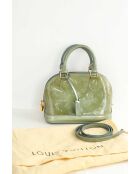 Borse a mano in pelle verniciata kaki - 23x11x18 cm - Buone condizioni