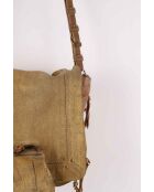 Gouden leren handtassen - 29x8x24 cm - Goede conditie