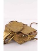 Gouden leren handtassen - 29x8x24 cm - Goede conditie